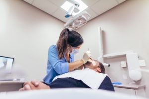 dentist working on a patient