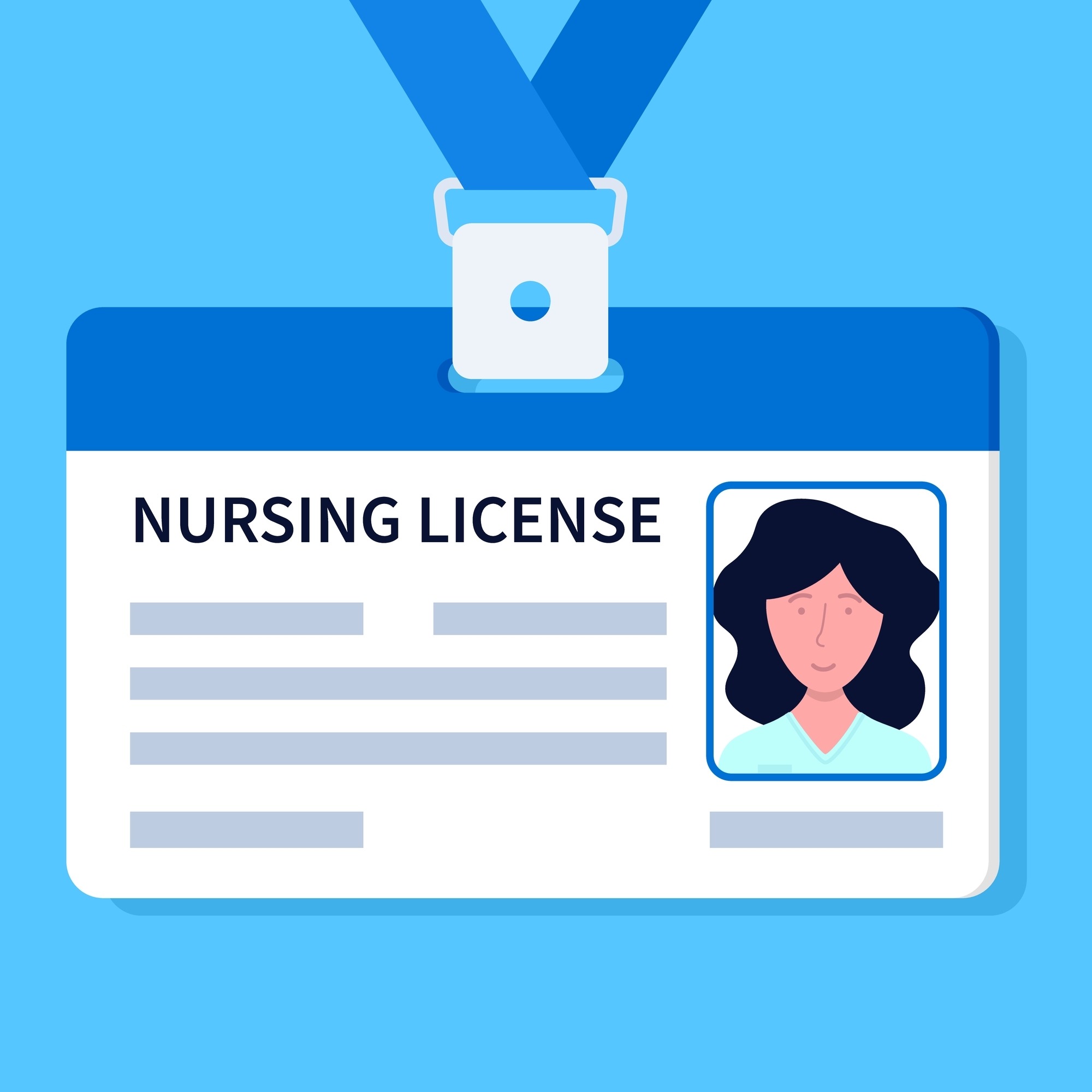 Nursing license illustration